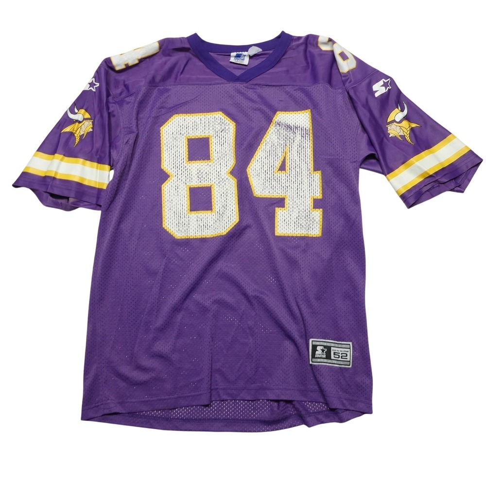 Vintage Minnesota Vikings Football Jersey Mens XL Purple NFL Starter Moss 84 90s